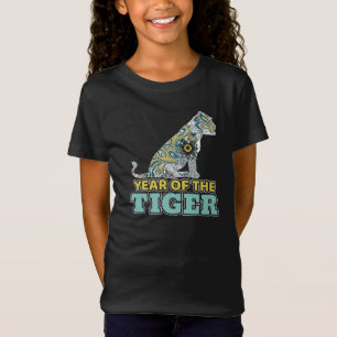 Chinesisches Neujahr - Zodiac White Tiger T-Shirt