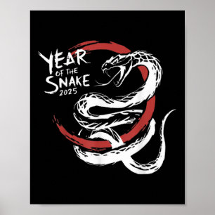 Chinesisches Neujahr Zodiac Zeichen 2025 Jahr der Poster