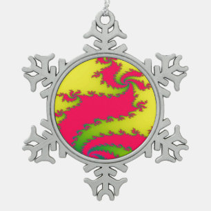 Chinesisches Neujahrs-Drache-Fraktal-Ornament Schneeflocken Zinn-Ornament