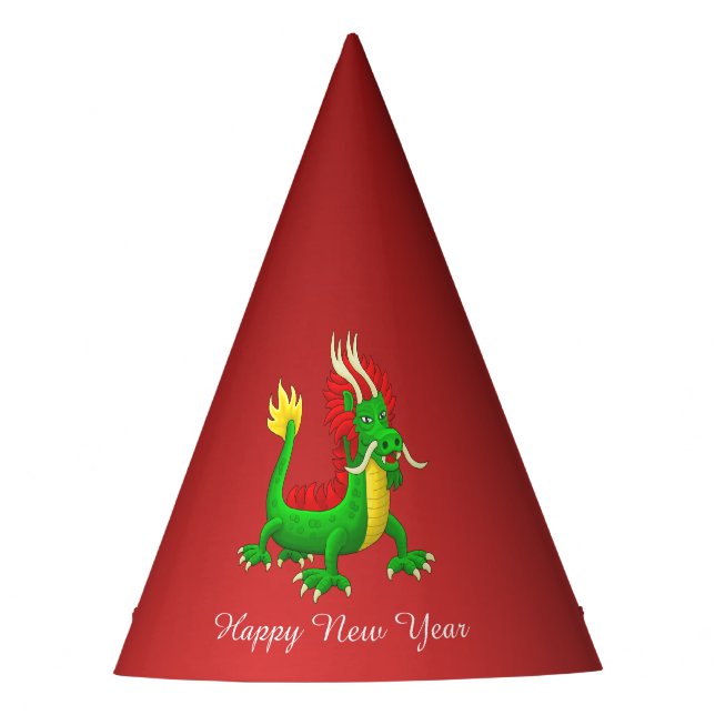 Chinesisches Neujahrs-Drache Partyhütchen (Vorderseite)
