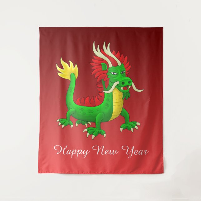 Chinesisches Neujahrs-Drache Wandteppich (Vorderseite)