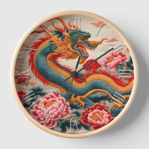 Chinesisches Neujahrs-Drache-Zodiakus-Geburtstags- Uhr
