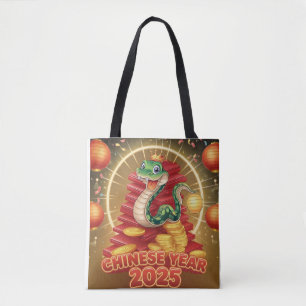 Chinesisches Neujahrs-Holzschlange Tasche