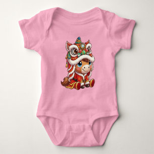 Chinesisches Neujahrs-Pferd 2026 Zodiakus Baby Strampler