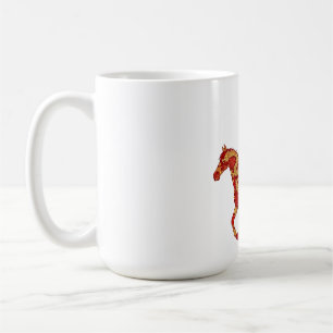Chinesisches Neujahrs-Pferd mit Drachen und Phönix Kaffeetasse