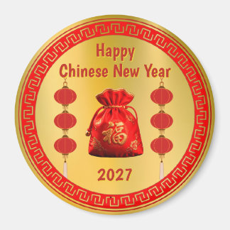 Chinesisches Neujahrs-Rotgeldtäschchen Magnet