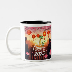 Chinesisches Neujahrs-Schlange  Zweifarbige Tasse