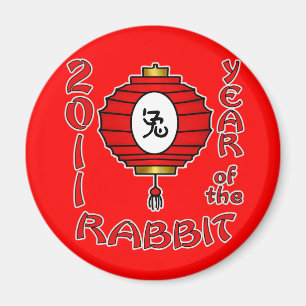 Chinesisches Neujahrsfest des Kaninchen-Entwurfs Magnet