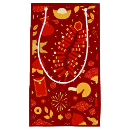 Chinesisches New Year Celebration Party Red Gold Kleine Geschenktüte