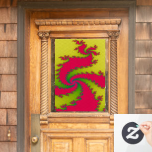 Chinesisches New Year Dragon Fraktal Fensteraufkleber