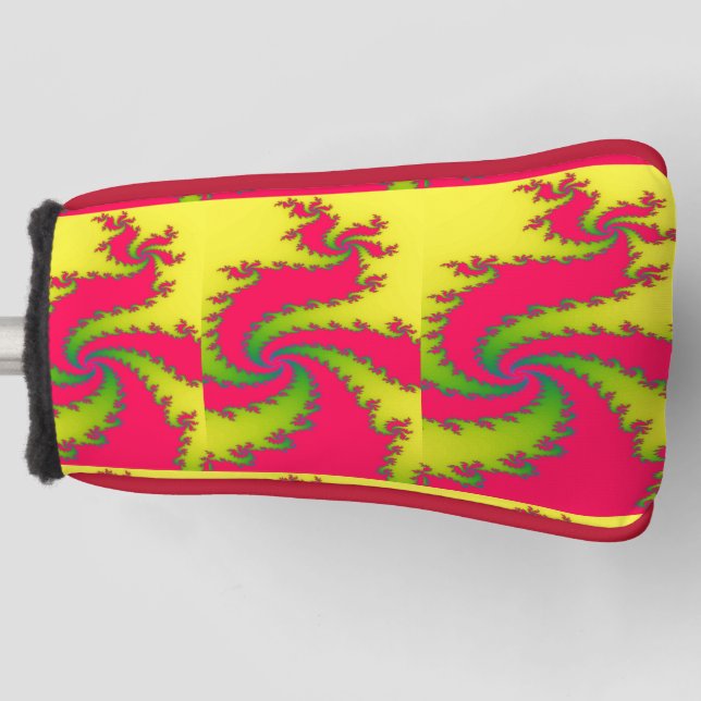Chinesisches New Year Dragon Fraktal Golf Putter C Golf Headcover (Vorderseite)