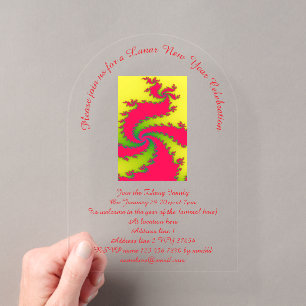 Chinesisches New Year Dragon Fraktal Lunar Neujahr Acryleinladungen