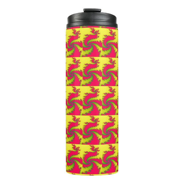 Chinesisches New Year Dragon Fraktale Tumbler Thermosbecher (Vorderseite)