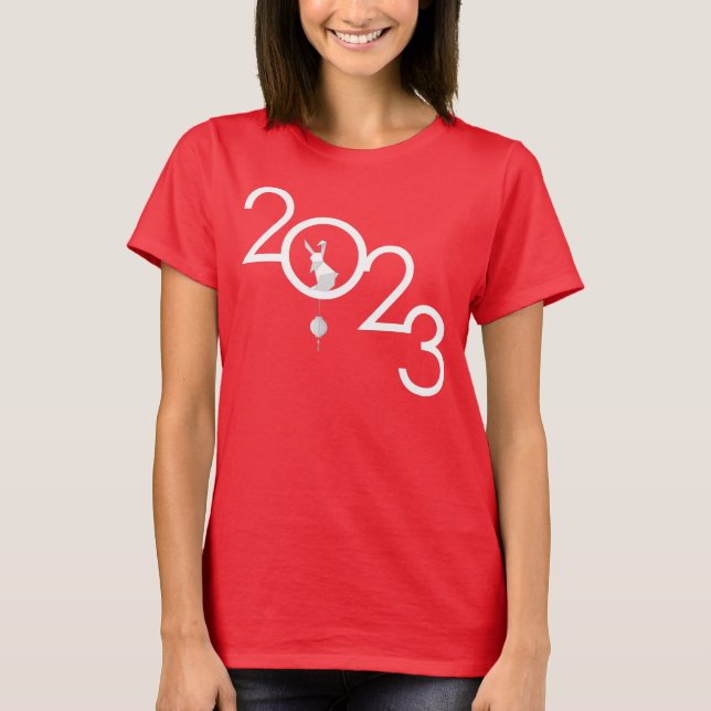 Chinesisches New Year Origami Rabbit T-Shirt (Vorderseite)