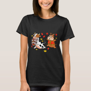 Chinesisches Pferd Kuh Lustig Kinder Männer Frauen T-Shirt