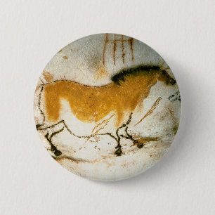 Chinesisches Pferd,Lascaux prähistorische Höhlenma Button