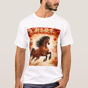 Chinesisches Pferd, Pferdeliebhaber T-Shirt