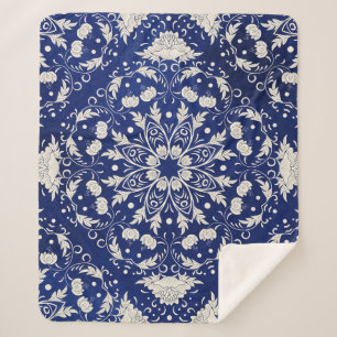 Chinesisches Porzellan: Blauer Wasserfarbenflor Sherpadecke