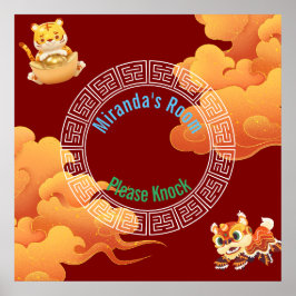 Chinesisches Poster/Türzeichen-Zeichen. bearbeitba Poster