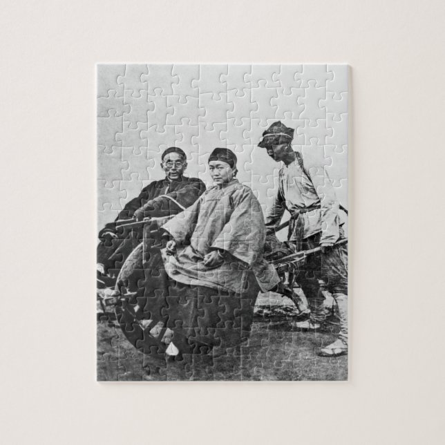 Chinesisches Rickshaw, c.1870 (b/w Foto) (Vertikal)