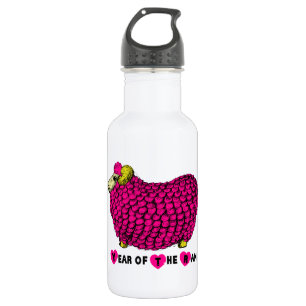 Chinesisches Schaf oder Ram Year Pink-Wasserflasch Trinkflasche