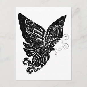 Chinesisches Schmetterlingsdesign in Papierform - Postkarte
