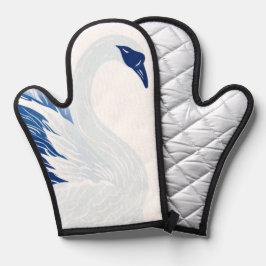 Chinesisches Schwan-Flügel-Muster (Personalisiert) Ofenhandschuh
