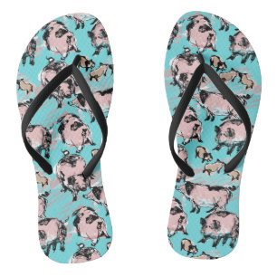 Chinesisches Schweinejahr 2019 Originalzeichnung B Flip Flops