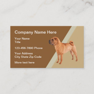 Chinesisches Shar-Pei-Dog-Thema Visitenkarte