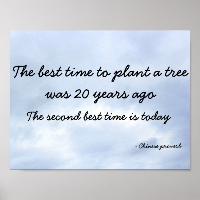 Chinesisches Sprichwort Poster (Vorne)