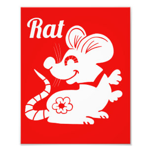 Chinesisches Sternzeichen der Ratte Fotodruck