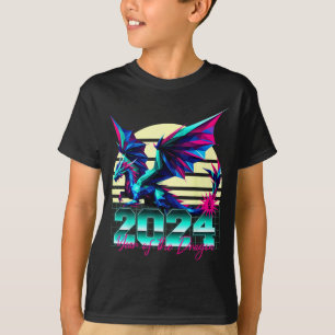 Chinesisches Sternzeichen Jahr des Drachen Polygon T-Shirt