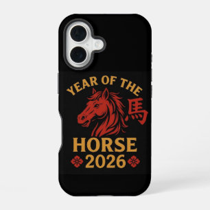 "Chinesisches Sternzeichen Jahr des Pferdes 2026 iPhone 16 Hülle