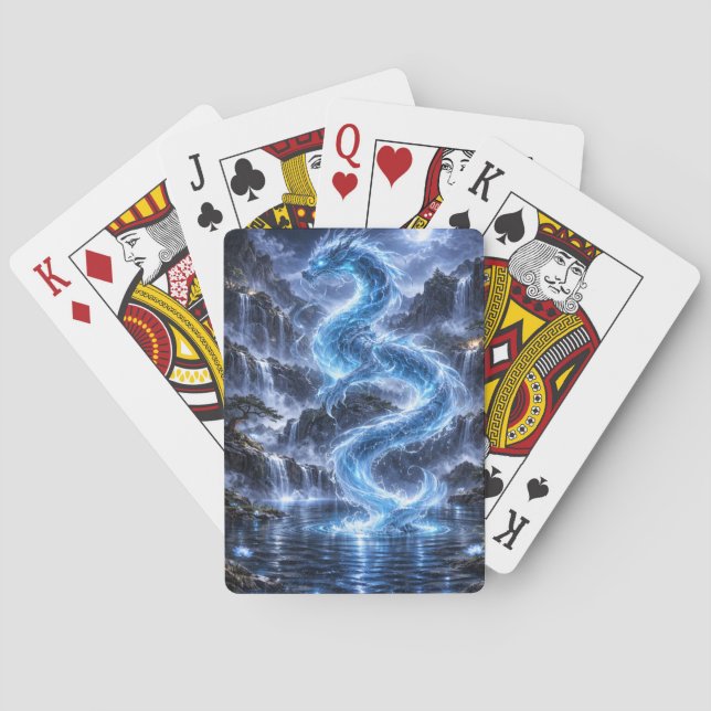 Chinesisches Sternzeichen Wasser-Drache Spielkarten (Rückseite)