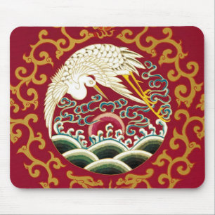 Chinesisches Storch- und Drachendesign Mousepad
