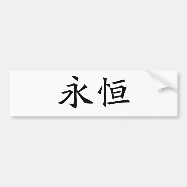 Chinesisches Symbol für Ewigkeit, ewig Autoaufkleber (Vorne)