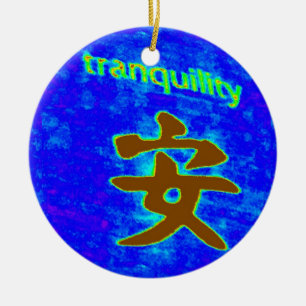 Chinesisches Symbol für Ruhe Keramik Ornament