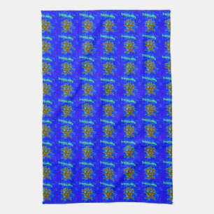 chinesisches Symbol für ruhiges blaues Handtuch