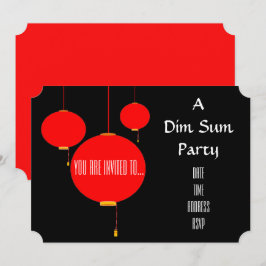Chinesisches themed Party der schwachen Summe der Einladung