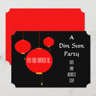 Chinesisches themed Party der schwachen Summe der Einladung