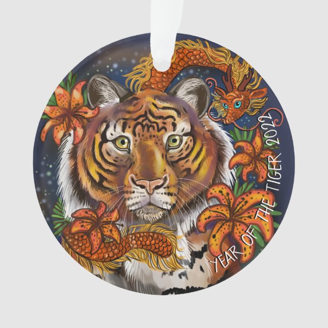 Chinesisches Tierjahr des Tigers Ornament (Vorderseite)