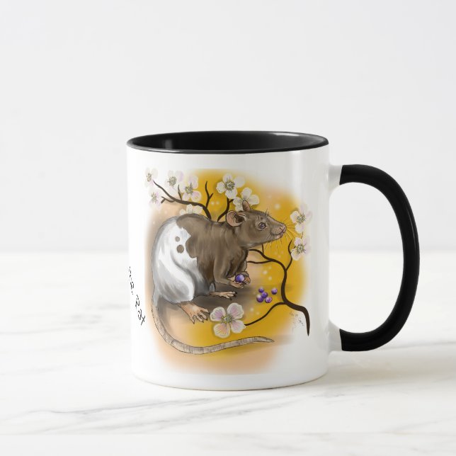 Chinesisches Tierkreis-Jahr der Ratte Tasse (Rechts)