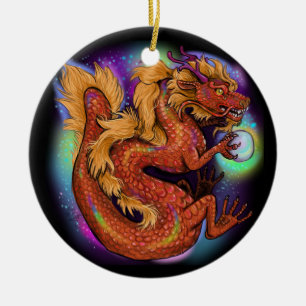 Chinesisches Tierkreis-Jahr des Drachen Keramik Ornament