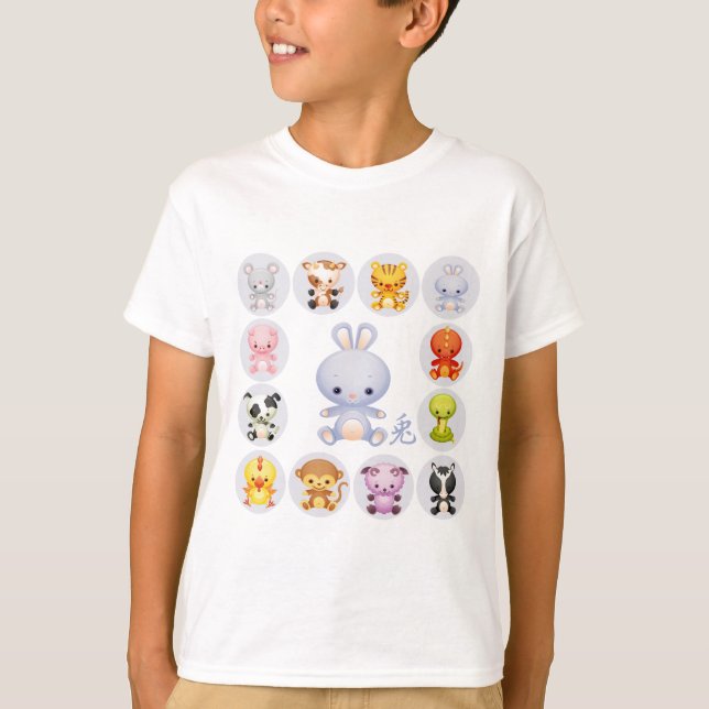 Chinesisches Tierkreis-Jahr des Kaninchen-T - T-Shirt (Vorderseite)