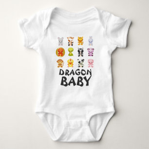 Chinesisches Tierkreis-Tier-Jahr des Drachen Baby Strampler