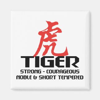 Chinesisches Tiger-Geburtsjahr Horoskop Magnet