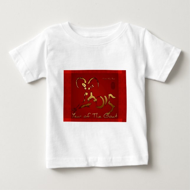 Chinesisches vietnamesisches Zodiac Goat Ram Year  Baby T-shirt (Vorderseite)