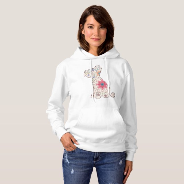 Chinesisches vintag Hund des Frauen-mit Kapuze Hoodie (Vorne ganz)