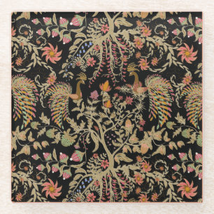 Chinesisches Vogelmuster Glasuntersetzer