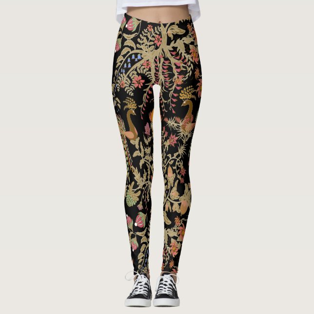 Chinesisches Vogelmuster Leggings (Vorderseite)